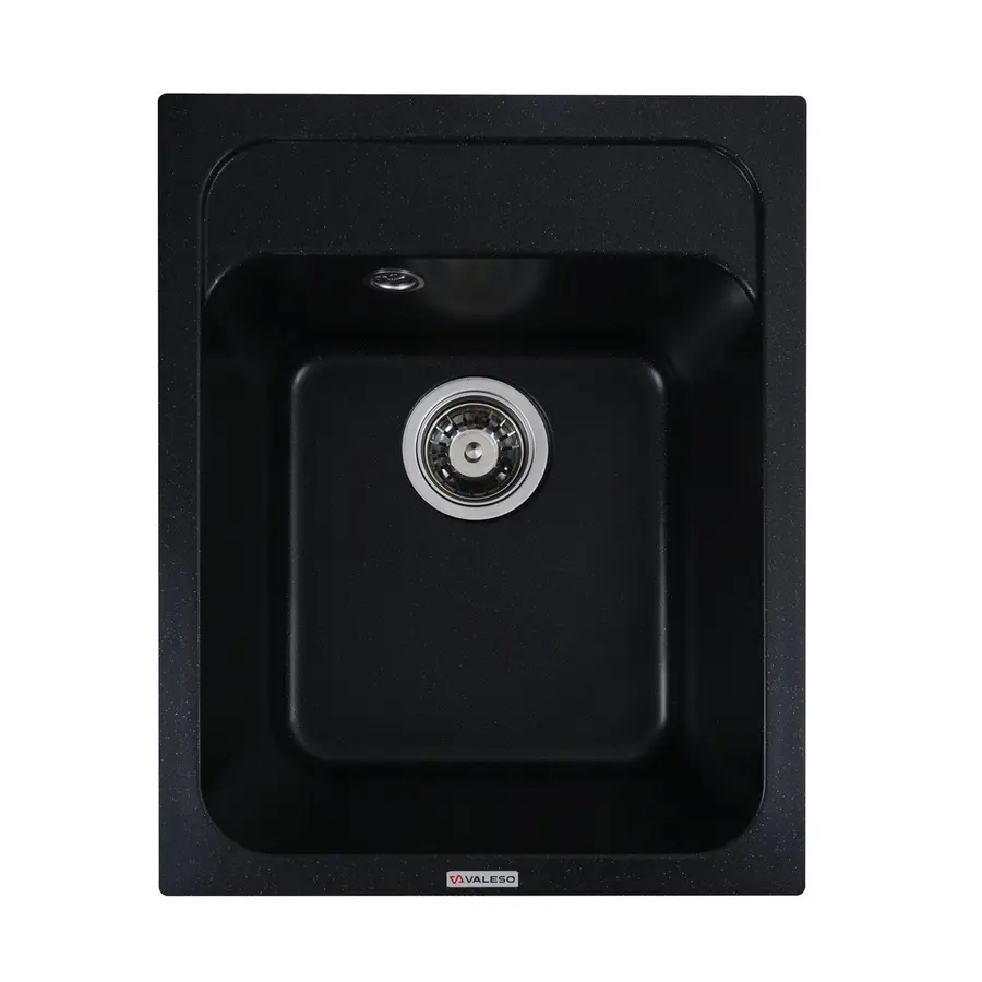 Гранитная мойка для кухни VALESO KORRADO 4050 матовая Черный металлик