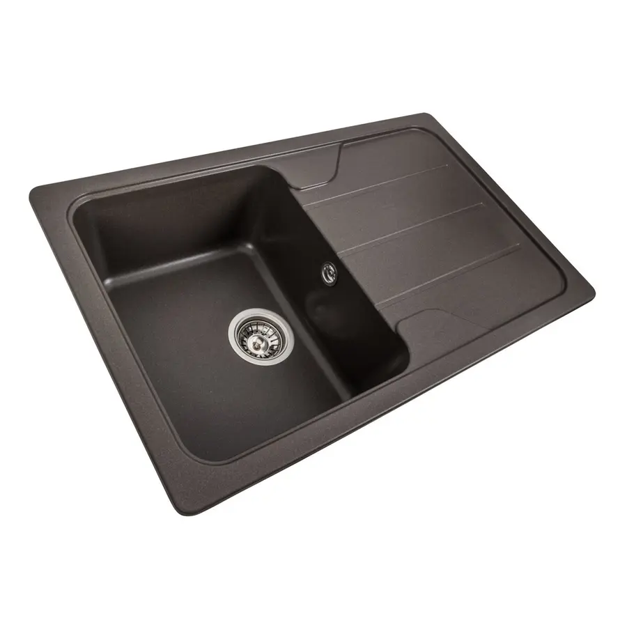 Гранитная мойка для кухни VALESO VERONA 7850 матовая Темная Скала
