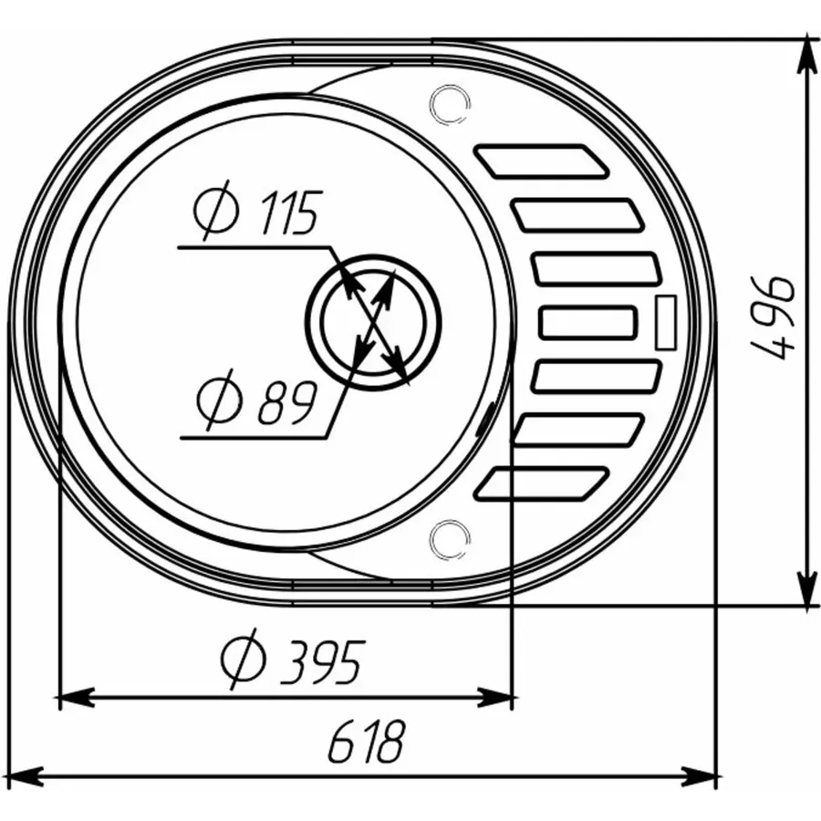 Гранітна мийка для кухні VALESO SOUL 6250 матова Темна скеля