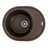 Гранітна мийка для кухні VALESO SOUL 6250 матова Темна скеля