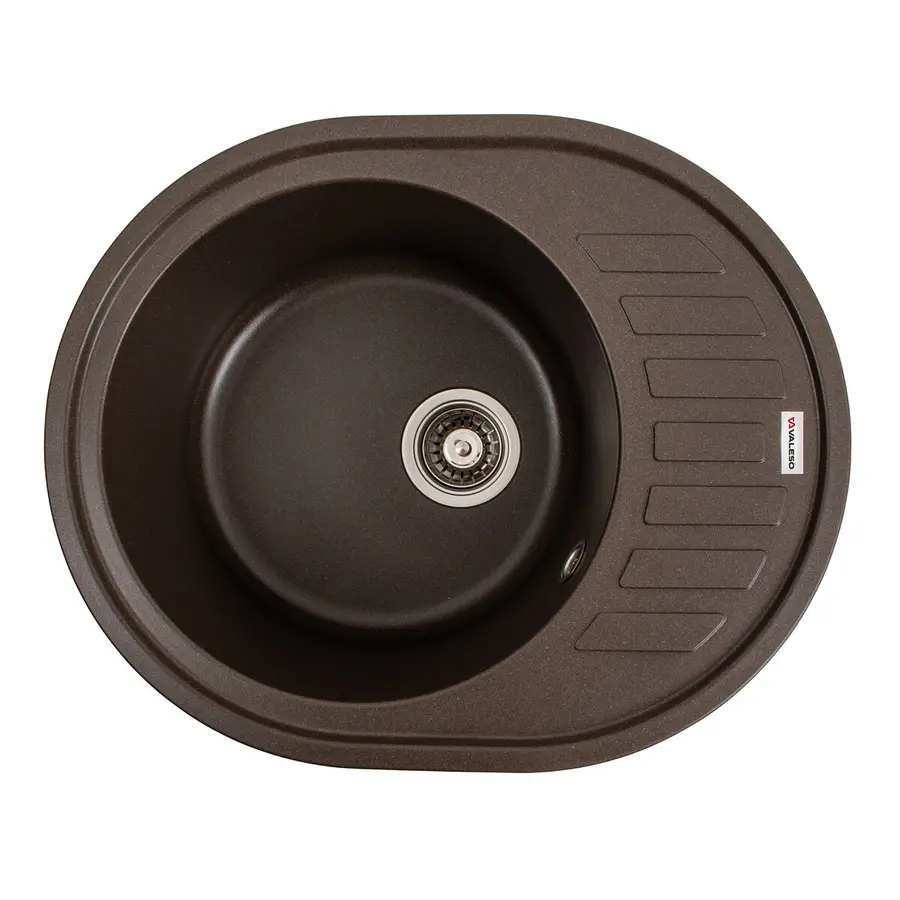 Гранітна мийка для кухні VALESO SOUL 6250 матова Темна скеля