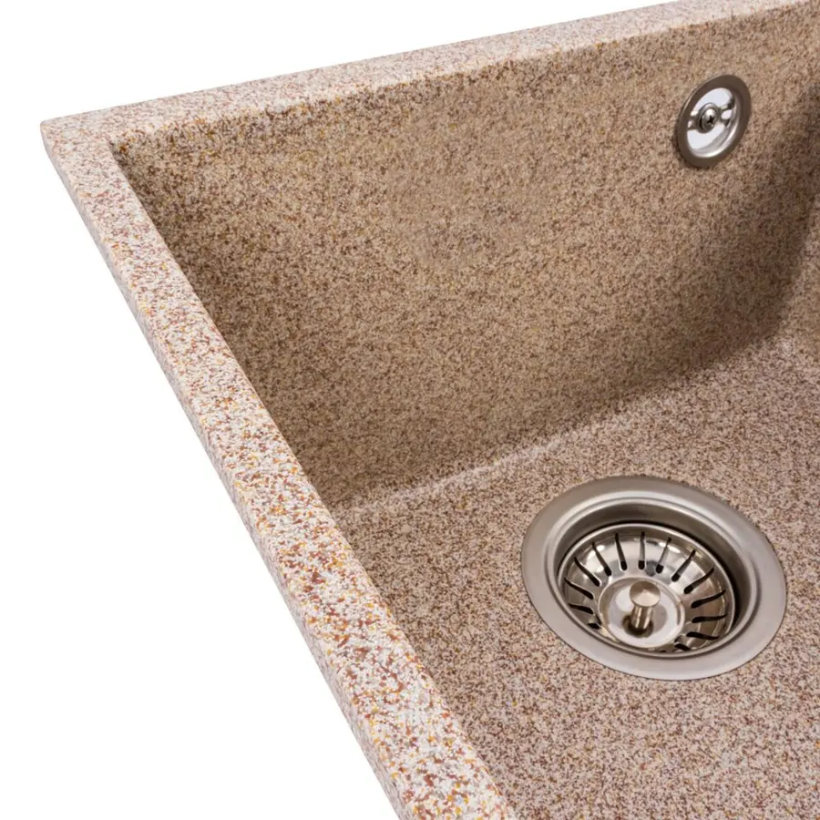 Гранитная мойка для кухни VALESO ROXY 3744 матовая Карамель