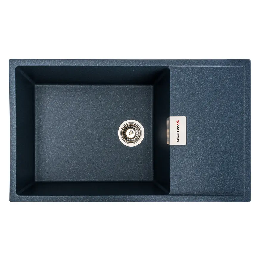 Гранитная мойка для кухни VALESO 8650 DIAMOND матовая (антрацит)