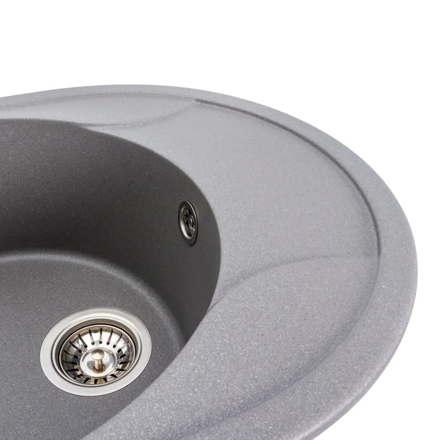 Гранитная мойка для кухни VALESO ONYX 5847 матовая Серый муссон