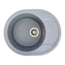 Гранитная мойка для кухни VALESO ONYX 5847 матовая Серый металлик