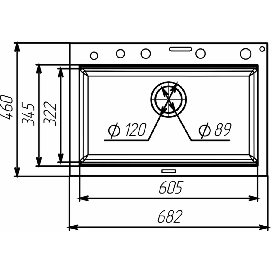 Гранітна мийка VALESO IRENA 6846 матова Біла в крапку
