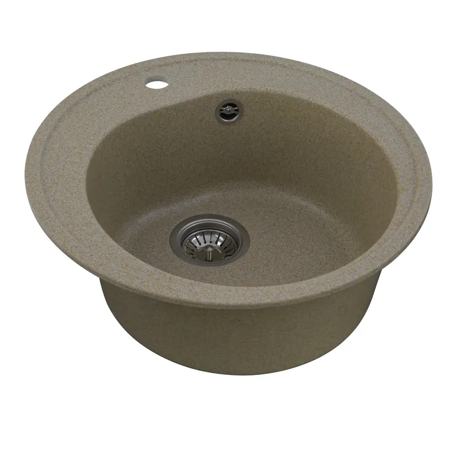 Гранітна мийка для кухні Platinum 510 LUNA матова Бежевий