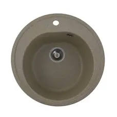 Гранітна мийка для кухні Platinum 510 LUNA матова Бежевий