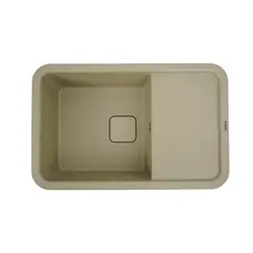 Гранітна мийка для кухні Platinum 7850 CUBE матова Айворі