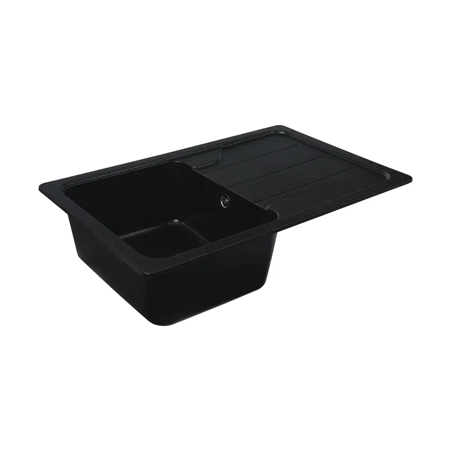 Гранітна мийка для кухні Platinum 7850 VERONA матова Чорна GOLD