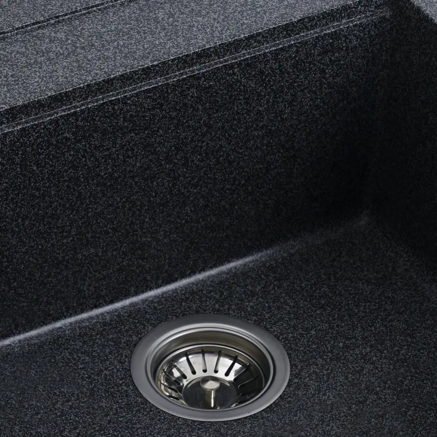 Гранітна мийка для кухні Platinum 5149 FIESTA матова Графіт