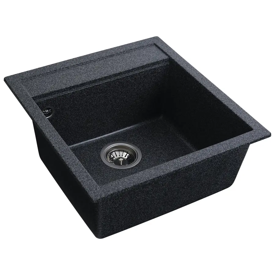 Гранітна мийка для кухні Platinum 5149 FIESTA матова Графіт