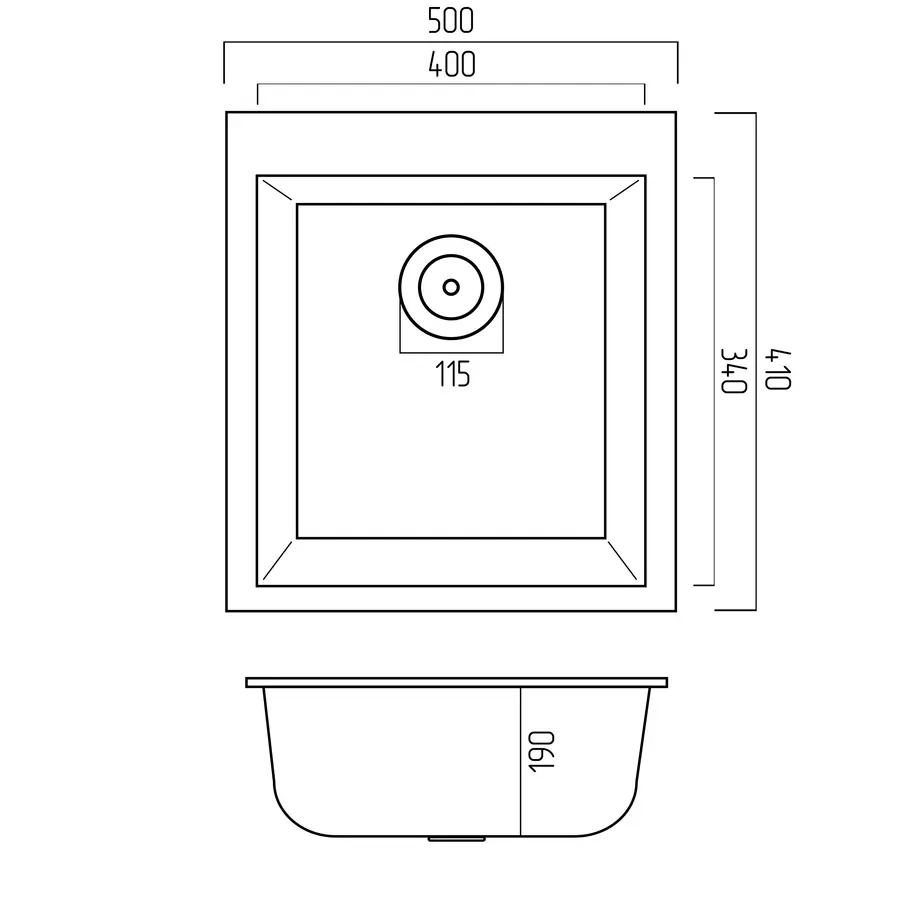 Гранитная мойка для кухни Platinum 4150 SOKIL матовая (белая в точку)
