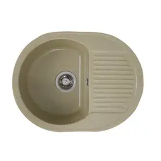 Гранітна мийка для кухні Platinum 6247 BORA глянець Беж