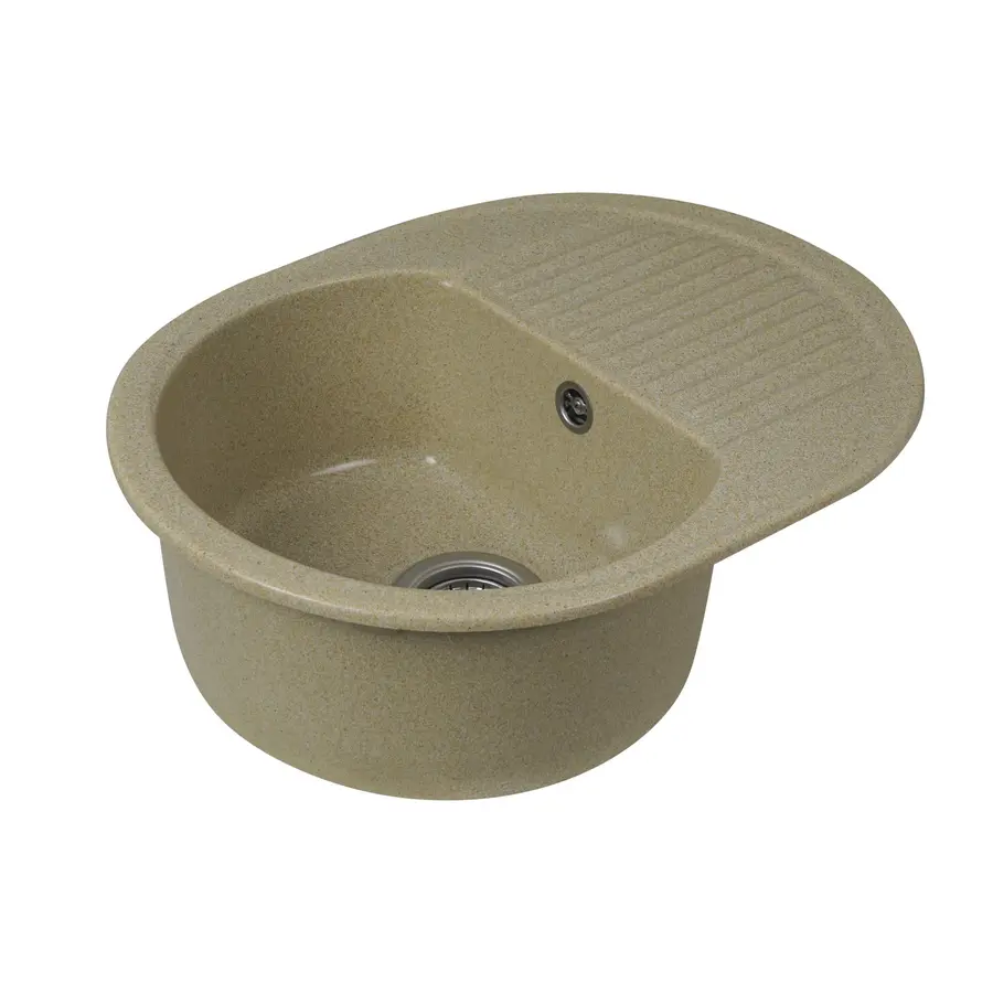 Гранітна мийка для кухні Platinum 6247 BORA глянець Беж