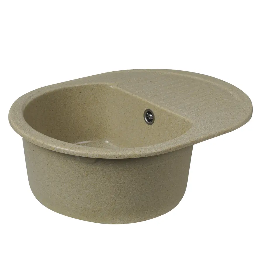 Гранітна мийка для кухні Platinum 6247 BORA глянець Беж