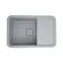 Гранітна мийка для кухні Platinum 7850 CUBE матова Сірий металік