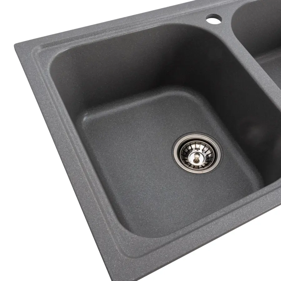 Гранитная мойка для кухни Platinum 7950 Equatoria матовый Серый муссон
