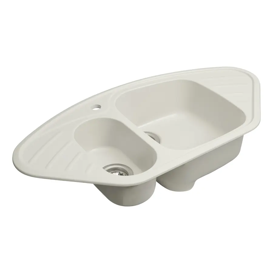 Гранітна мийка для кухні Platinum 9250UW LARGO глянець Біла