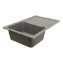 Гранітна мийка для кухні Platinum 7850 CAMELIA глянец Сірий мусон