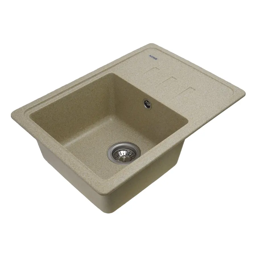 Гранітна мийка для кухні Platinum 6243 LIANA матова Беж