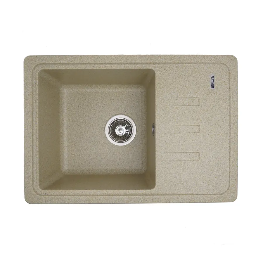 Гранітна мийка для кухні Platinum 6243 LIANA матова Беж