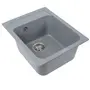 Гранітна мийка для кухні Platinum 4050 KORRADO матова Сірий металік