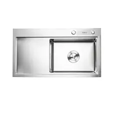 Кухонна мийка Platinum Handmade 780х430х220 R (товщина 3,0/1,5 мм корзина та дозатор в комплекті)