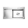 Кухонна мийка Platinum Handmade 780х430х220 R (товщина 3,0/1,5 мм корзина та дозатор в комплекті)
