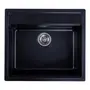 Гранітна мийка для кухні Platinum 5751 NIKA глянець Чорна