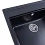 Гранітна мийка для кухні Platinum 5751 NIKA глянець Чорна