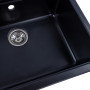 Гранітна мийка для кухні Platinum 5751 NIKA глянець Чорна