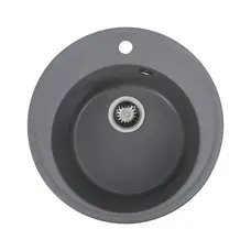 Гранітна мийка для кухні Platinum 510 YARA глянець Сірий мусон