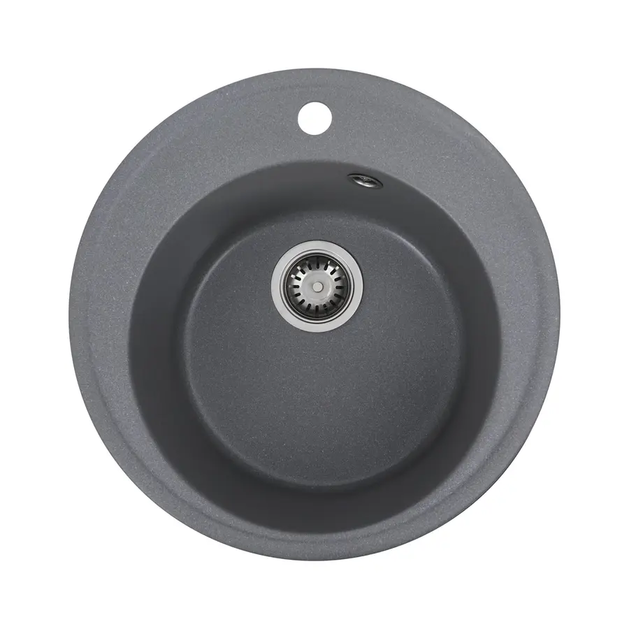 Гранітна мийка для кухні Platinum 510 YARA глянець Сірий мусон