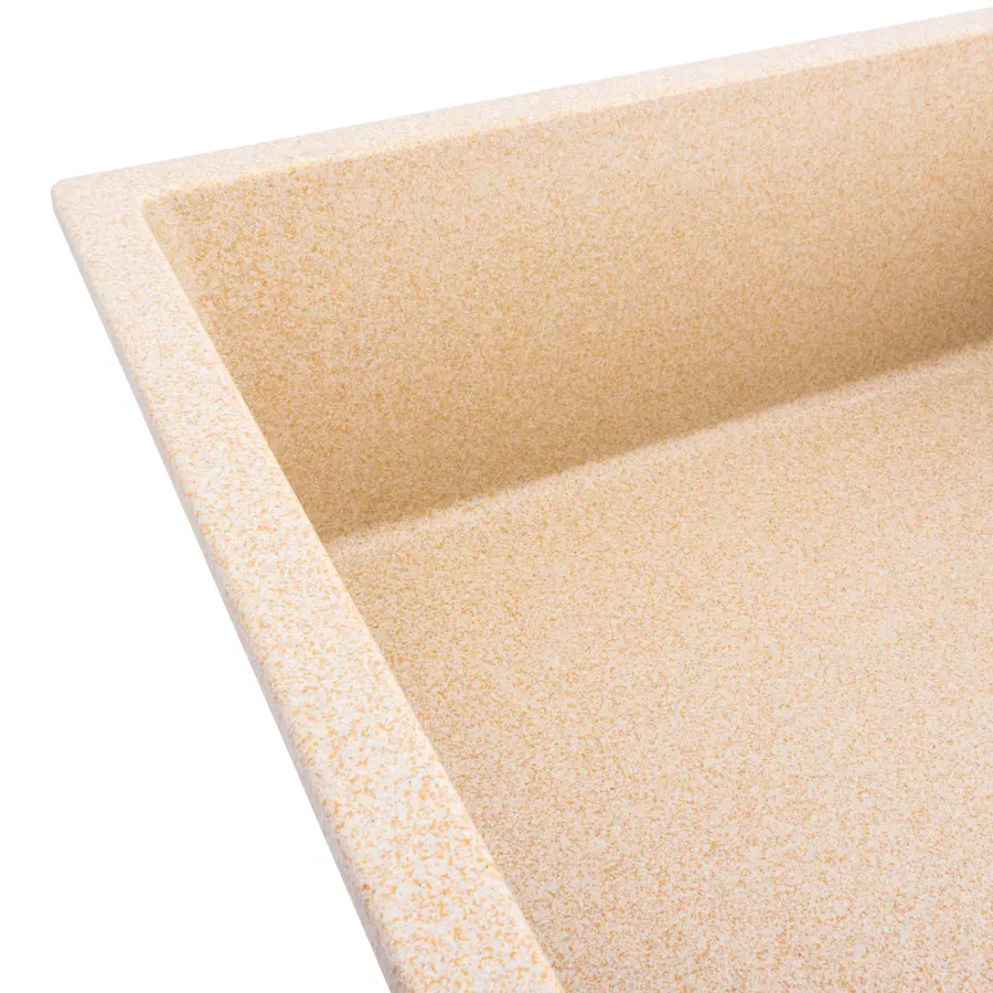 Гранітна мийка для кухні Platinum 8650 DIAMOND матова (сафарі)