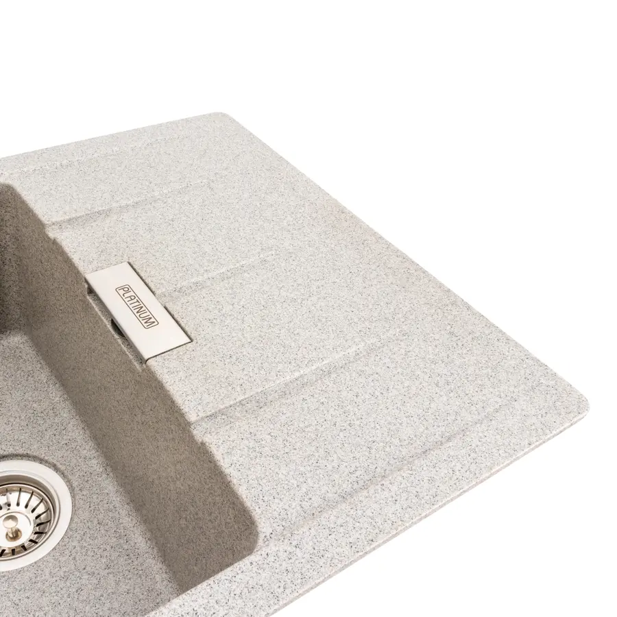Гранітна мийка для кухні Platinum 7850 ROMA матова (сіра)