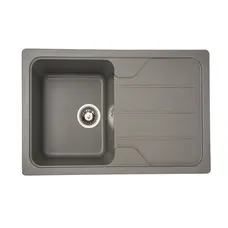 Гранітна мийка для кухні Platinum 7850 VERONA матова Сірий мусон