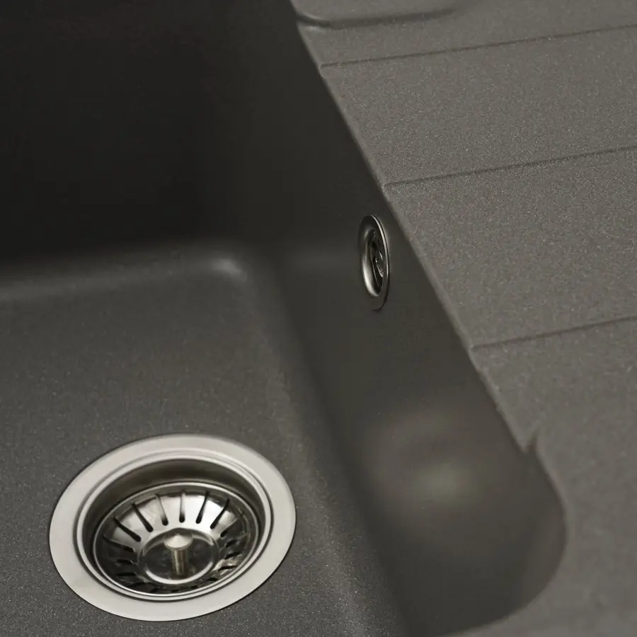 Гранітна мийка для кухні Platinum 7850 VERONA матова Сірий мусон