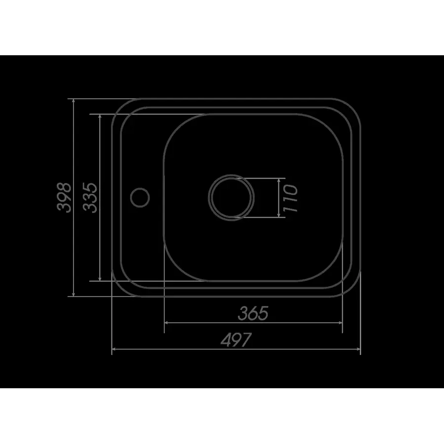 Гранітна мийка для кухні Platinum 4050 RUBY глянець Сірий металік