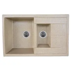 Гранітна мийка для кухні Platinum 7850W KESSAN глянець Карамель