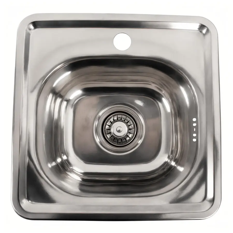 Кухонна мийка з нержавіючої сталі Platinum 4848 ПОЛІРОВКА (0,6/170 мм)