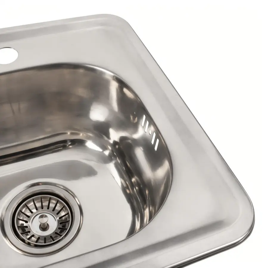 Кухонна мийка з нержавіючої сталі Platinum 4848 ПОЛІРОВКА (0,6/170 мм)