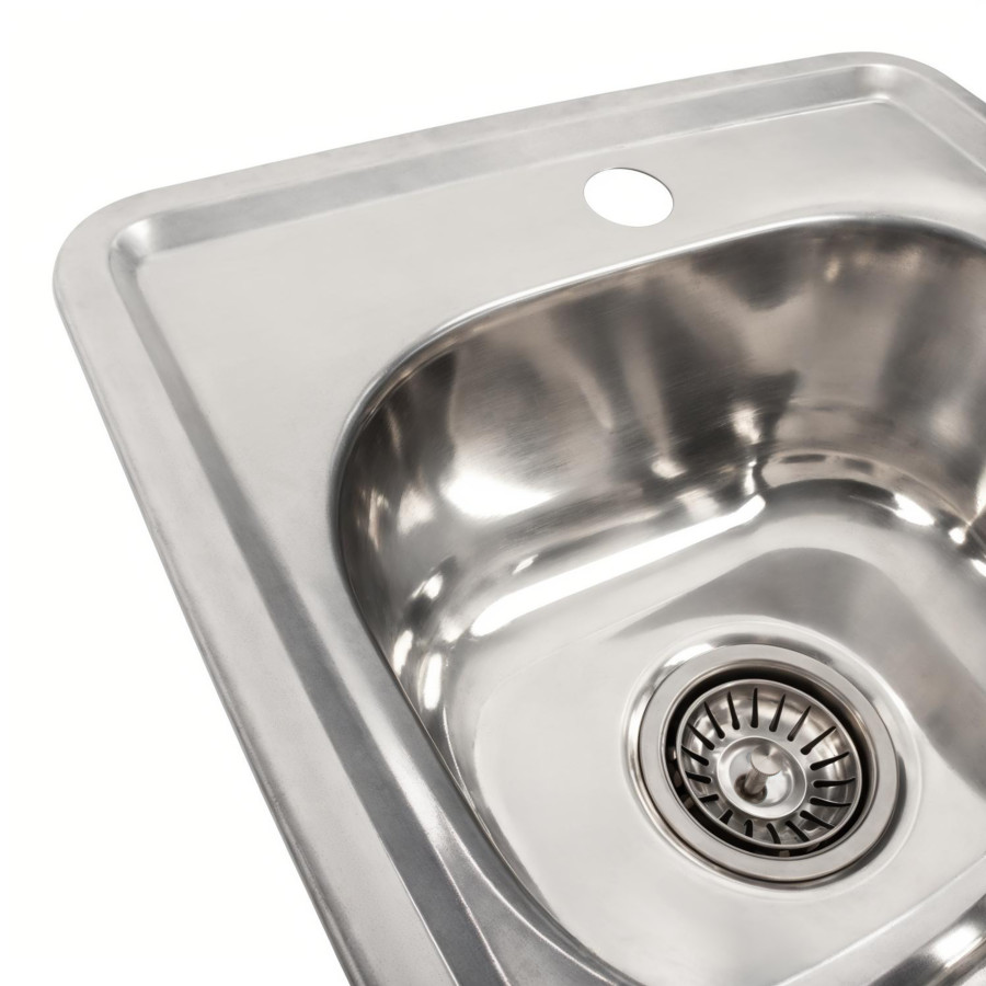 Кухонна мийка з нержавіючої сталі Platinum 4848 ПОЛІРОВКА (0,6/170 мм)
