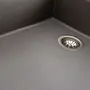 Гранитная мойка для кухни Platinum 8650 DIAMOND матовая (серый муссон)