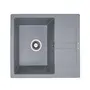 Гранітна мийка для кухні Platinum 5851 ARIA матова Сірий металік