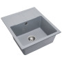Гранітна мийка для кухні Platinum 5851 ARIA матова Сірий металік