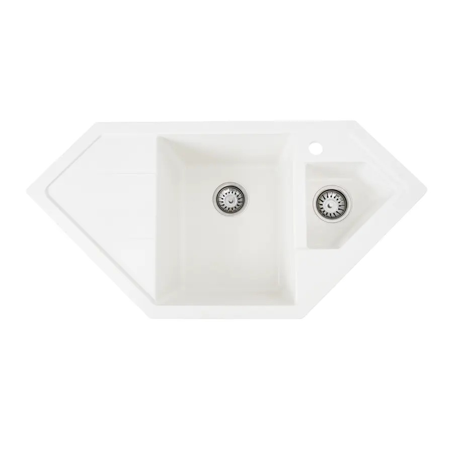 Гранітна мийка для кухні Platinum 9950 PANDORA матова Білосніжна