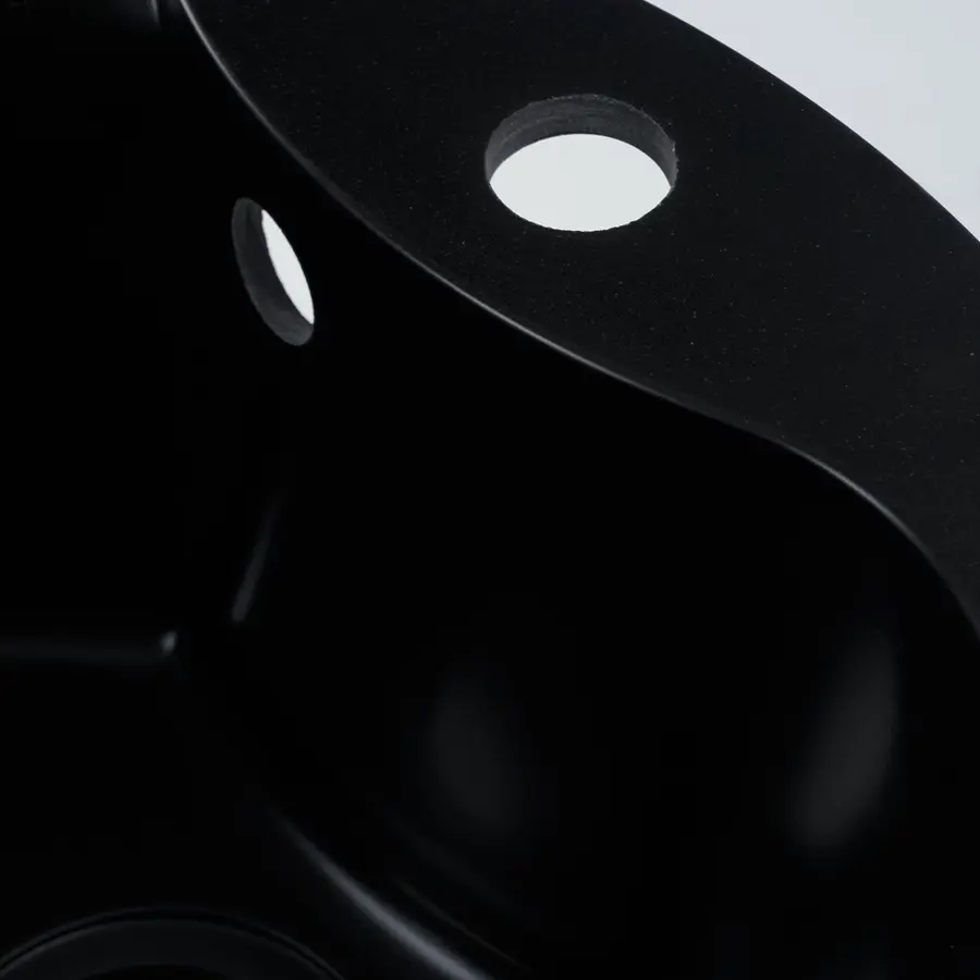 Гранітна мийка для кухні Platinum 480 TURAS матова Чорна