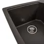 Гранітна мийка для кухні Platinum 7850 HARMONY матова Темна скеля