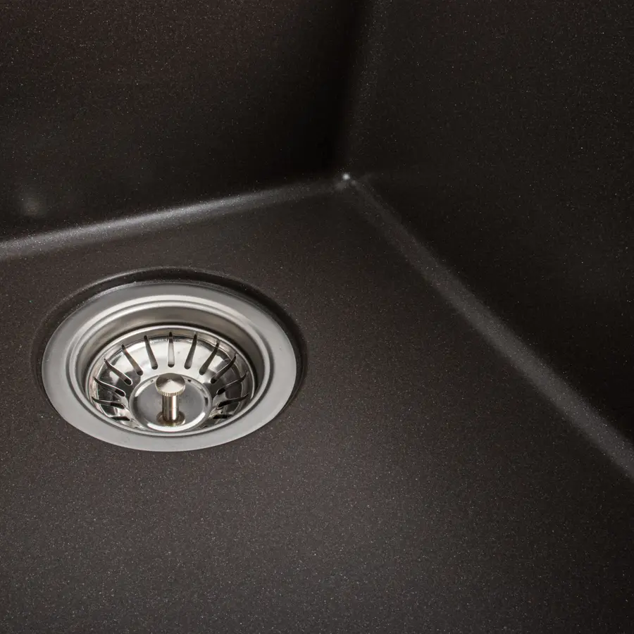 Гранітна мийка для кухні Platinum 7850 HARMONY матова Темна скеля